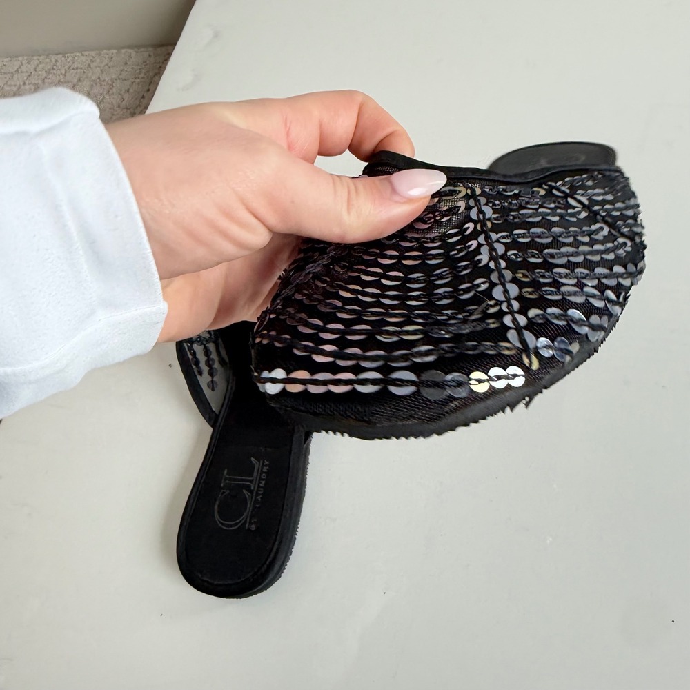 CL by Laundry Sequin Mesh Round Toe Flats - Picture 8 of 14